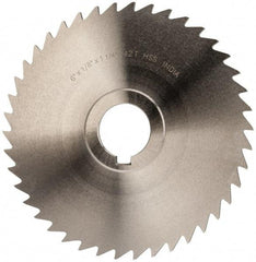 Value Collection - 6" Blade Diam x 1/8" Blade Thickness, 1-1/4" Hole, 42 Teeth, High Speed Steel Side Chip Saw - Straight Tooth, Arbor Connection, Uncoated - Benchmark Tooling