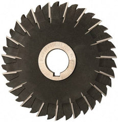 Value Collection - 5" Blade Diam x 3/16" Blade Thickness, 1" Hole, 38 Teeth, High Speed Steel Side Chip Saw - Staggered Tooth, Arbor Connection, Right Hand Cut, Uncoated, with Keyway - Benchmark Tooling