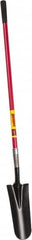 Razor-Back - 14" High x 6" Wide Tapered Steel Spade - 48" Long Fiberglass Straight Handle, Front Turned - Benchmark Tooling