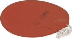 Made in USA - Round, Silicon Rubber, Standard Heat Blanket - 120 Volt, Adhesive Back, Use with Metal Containers - Benchmark Tooling