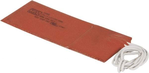 Value Collection - 5" Long x 2" Wide, Rectangular, Silicon Rubber, Standard Heat Blanket - 120 Volt, Adhesive Back, Use with Metal Containers - Benchmark Tooling