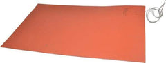 Value Collection - 18" Long x 12" Wide, Rectangular, Silicon Rubber, Standard Heat Blanket - 120 Volt, Adhesive Back, Use with Metal Containers - Benchmark Tooling