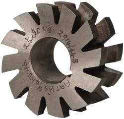 Value Collection - 1/4" Radius, 1/2" Circle Diam, 2-1/4" Cutter Diam, 1/2" Cutting Width, Arbor Connection, Concave Radius Cutter - High Speed Steel, Oxide Finish, Form Relieved, 10 Teeth - Benchmark Tooling