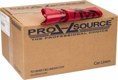 PRO-SOURCE - 10 Gal Capacity, Red, Low-Density Polyethylene, Hazardous Waste Bag - 1.2 mil Thick x 24" Wide x 24" High, Flat Pack - Benchmark Tooling