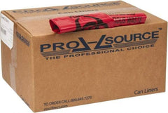 PRO-SOURCE - 35 Gal Capacity, Red, LLD, Hazardous Waste Bag - 1.2 mil Thick x 31" Wide x 43" High, Flat Pack - Benchmark Tooling