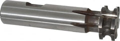 Made in USA - 1/8" Radius, 1/4" Circle Diam, 1" Cutter Diam, 0.447" Cutting Width, Shank Connection, Concave Radius Cutter - 3/4" Shank Diam, 3-1/2" OAL, High Speed Steel, Uncoated, Form Relieved, 6 Teeth, Weldon Flat - Benchmark Tooling