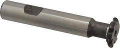 Made in USA - 1/16" Radius, 1/8" Circle Diam, 3/4" Cutter Diam, Shank Connection, Convex Radius Cutter - 1/2" Shank Diam, 3" OAL, High Speed Steel, Uncoated, Form Relieved, 6 Teeth, Weldon Flat - Benchmark Tooling