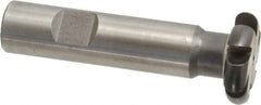 Made in USA - 5/32" Radius, 5/16" Circle Diam, 1-5/16" Cutter Diam, Shank Connection, Convex Radius Cutter - 3/4" Shank Diam, 3-1/2" OAL, High Speed Steel, Uncoated, Form Relieved, 6 Teeth, Weldon Flat - Benchmark Tooling