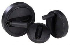 KIPP - 6.3" Diam, Thermoplastic Handwheel with Handle - 1.8" Hub Diam - Benchmark Tooling
