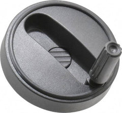 KIPP - 3.15" Diam, Thermoplastic Handwheel with Handle - 0.98" Hub Diam - Benchmark Tooling