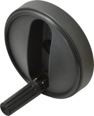KIPP - 3.9" Diam, Thermoplastic Handwheel with Handle - 1.1" Hub Diam - Benchmark Tooling