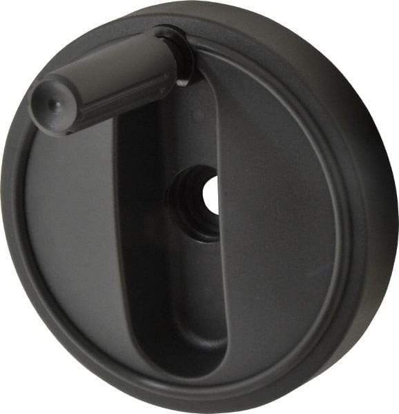 KIPP - 6.3" Diam, Thermoplastic Handwheel with Handle - 1.8" Hub Diam - Benchmark Tooling