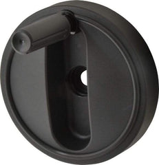 KIPP - 6.3" Diam, Thermoplastic Handwheel with Handle - 1.8" Hub Diam - Benchmark Tooling