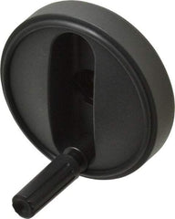 KIPP - 3.15" Diam, Thermoplastic Handwheel with Handle - 0.98" Hub Diam - Benchmark Tooling