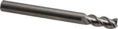 OSG - 1/4", 5/8" LOC, 1/4" Shank Diam, 2-1/2" OAL, 3 Flute, Solid Carbide Square End Mill - Single End, Uncoated, Spiral Flute, 45° Helix, Centercutting, Right Hand Cut, Right Hand Flute, Series 2042 - Benchmark Tooling