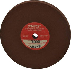 Cratex - 3" Diam x 1/4" Hole x 1/4" Thick, Surface Grinding Wheel - Silicon Carbide, Fine Grade, 7,000 Max RPM, Rubber Bond, No Recess - Benchmark Tooling