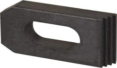 Value Collection - 1/2" Stud, Heat Treated Steel, Plain Strap Clamp - 1.26" Travel, 2-1/2" OAL x 1-1/8" Wide x 1/2" High, Black Oxide Finish, Tapered Nose - Benchmark Tooling