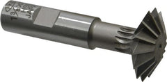 Interstate - 1-3/8° 1-3/8" Cut Diam, 7/16" Cut Width, 5/8" Shank, High Speed Steel Double-Angle Cutter - Benchmark Tooling