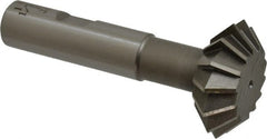 Interstate - 1-1/2° 1-1/2" Cut Diam, 9/16" Cut Width, 5/8" Shank, High Speed Steel Double-Angle Cutter - Benchmark Tooling