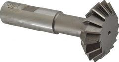 Interstate - 1-7/8° 1-7/8" Cut Diam, 5/8" Cut Width, 3/4" Shank, Cobalt Double-Angle Cutter - Benchmark Tooling