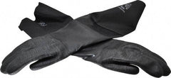 Ansell - Size XL (10), 26" Long, 85 mil Thick, Supported, Neoprene Chemical Resistant Gloves - Textured Finish, Fleece/Jersey Lined, Gauntlet Cuff, ANSI Abrasion Level 3, ANSI Cut Level 2, Black, FDA Approved - Benchmark Tooling