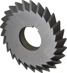 Value Collection - 4° 4" Cut Diam, 1/2" Cut Width, 1-1/4" Arbor, High Speed Steel Double-Angle Cutter - Benchmark Tooling