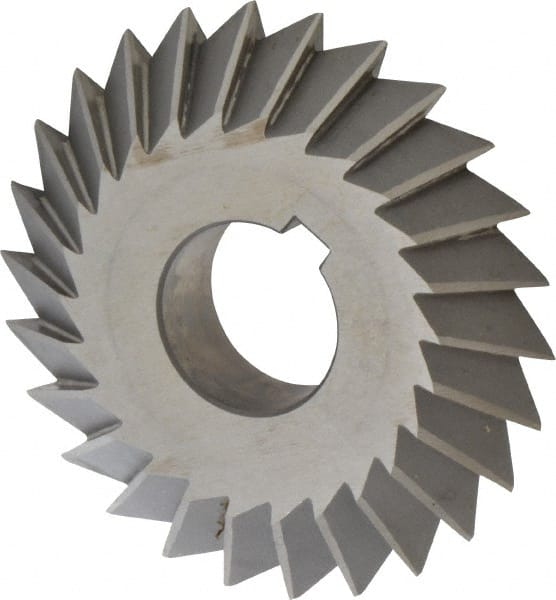 Value Collection - 4° 4" Cut Diam, 3/4" Cut Width, 1-1/4" Arbor, High Speed Steel Double-Angle Cutter - Benchmark Tooling