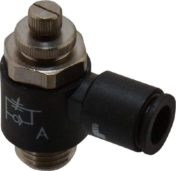 Legris - 8mm Tube OD x 1/4" BSPP Miniature Flow Control Regulator - 0 to 145 psi & Nylon Material - Benchmark Tooling