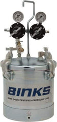 Binks - Paint Sprayer Pressure Tank - 2.8 Gallon ASME with 2 Regulators, Compatible with Air Operated Spray Guns - Benchmark Tooling