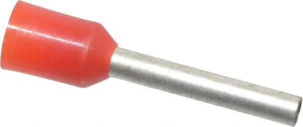 ACI - 16 AWG, Partially Insulated, Crimp Electrical Wire Ferrule - 12mm Long x 2mm Diameter Pin, 18.4mm Overall Length - Benchmark Tooling