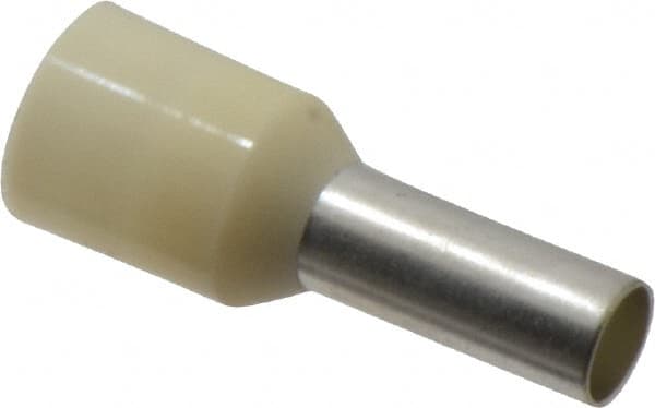 ACI - 8 AWG, Partially Insulated, Crimp Electrical Wire Ferrule - 12mm Long x 4.9mm Diameter Pin, 21-1/2mm Overall Length - Benchmark Tooling