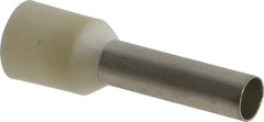 ACI - 8 AWG, Partially Insulated, Crimp Electrical Wire Ferrule - 18mm Long x 4.9mm Diameter Pin, 27-1/2mm Overall Length - Benchmark Tooling