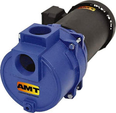 American Machine & Tool - 230/460 Volt, 8/4 Amp, 3 Phase, 3 HP, Self Priming Sewage Trash Pump - 56J Frame, 2 Inch Inlet, TEFC Motor, Cast Iron Housing, Stainless Steel Impeller, Buna N Seal - Benchmark Tooling