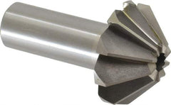 Interstate - 1-5/8" Large x 5/8" Small Diam, 11/16" Width of Cut, 90° Included Angle, Cobalt Face Angle Cutter - 3/4" Shank Diam, 2-11/16" Overall Length, Weldon Flat - Benchmark Tooling