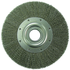 12 in. Diameter - 2 Arbor Hole - Crimped Steel Wire Straight Wheel - Benchmark Tooling