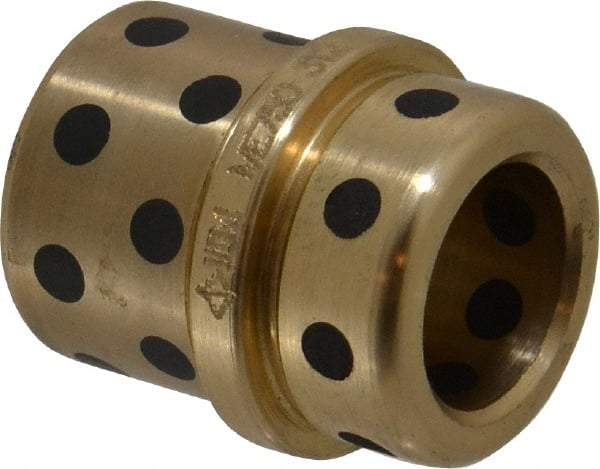 Dayton Lamina - 3/4" ID, 1-1/2" OAL, Die & Mold Shoulder Ejector Bushing - Press-Fit, Self-Lubricating, 1.1255" Body Diam, 1.302" Collar OD, 1" Above Collar, 1/2" Under Collar - Benchmark Tooling