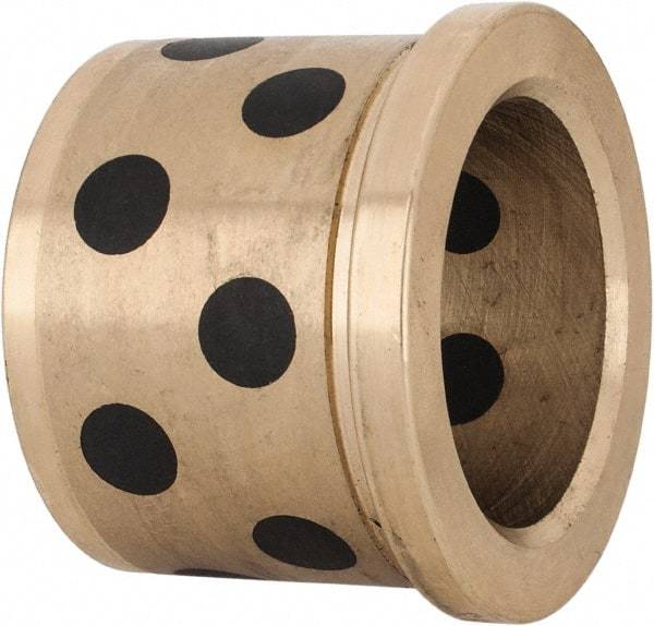 Dayton Lamina - 1-1/4" ID x 1-3/8" OAL, Aluminum Bronze, Die & Mold Shoulder Bushing - Shoulder, 1-5/8" Bottom OD, 1-5/8" Top OD, 1.8" Collar OD, 1-3/16" Above Collar - Benchmark Tooling