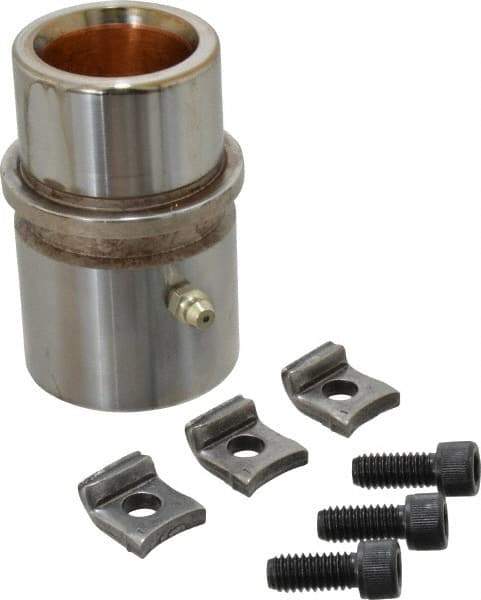 Dayton Lamina - 1-1/4" ID x 3-1/8" OAL, Steel, Bronze Plated Die & Mold Shoulder Bushing - Shoulder, 1.94" Bottom OD, 1-3/4" Top OD, 2.095" Collar OD, 2" Under Collar, 1-1/8" Above Collar - Benchmark Tooling