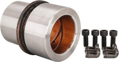 Dayton Lamina - 2" ID x 3-5/8" OAL, Steel, Bronze Plated Die & Mold Shoulder Bushing - Shoulder, 2.909" Bottom OD, 2-1/2" Top OD, 3.064" Collar OD, 2" Under Collar, 1-5/8" Above Collar - Benchmark Tooling