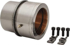 Dayton Lamina - 3" ID x 4-3/8" OAL, Steel, Bronze Plated Die & Mold Shoulder Bushing - Shoulder, 4.19" Bottom OD, 3-3/4" Top OD, 4.283" Collar OD, 2-1/2" Under Collar, 1-7/8" Above Collar - Benchmark Tooling