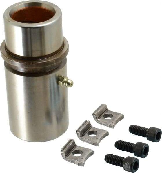 Dayton Lamina - 1-1/4" ID x 4-1/8" OAL, Steel, Bronze Plated Die & Mold Shoulder Bushing - Extra Long Shoulder, 1.94" Bottom OD, 1-3/4" Top OD, 2.095" Collar OD, 3" Under Collar, 1-1/8" Above Collar - Benchmark Tooling