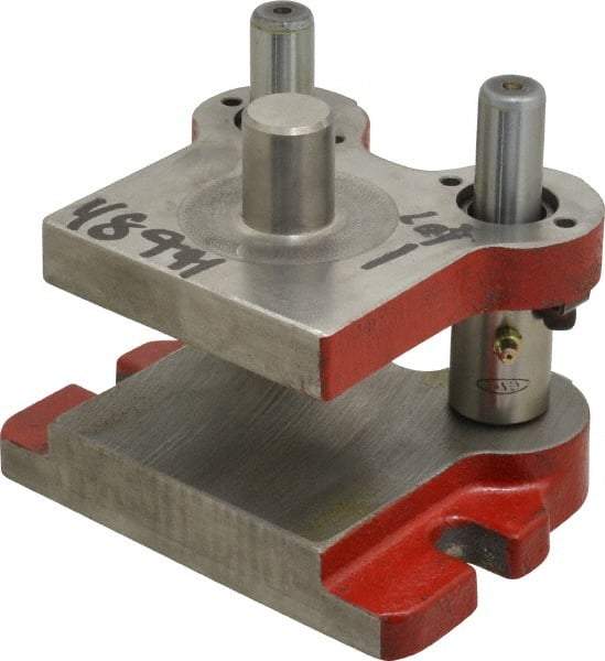 Anchor Danly - 5" Guide Post Length, 1" Die Holder Thickness, 5" Radius, Kick Press Semi Steel Die Set - 6" Overall Width x 4-11/16" Overall Depth - Benchmark Tooling