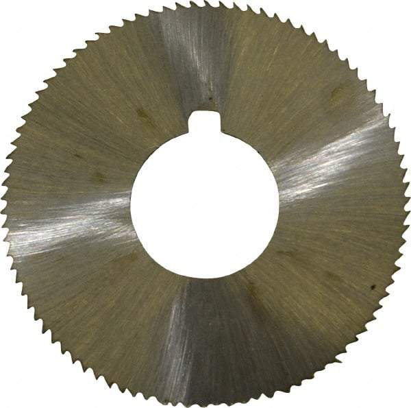 Value Collection - 1-3/4" Diam x 0.057" Blade Thickness x 5/8" Arbor Hole Diam, 90 Tooth Slitting and Slotting Saw - Arbor Connection, Right Hand, Uncoated, High Speed Steel, Concave Ground, Contains Keyway - Benchmark Tooling