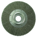 12 in. Diameter - 2 Arbor Hole - Crimped Steel Wire Straight Wheel - Benchmark Tooling