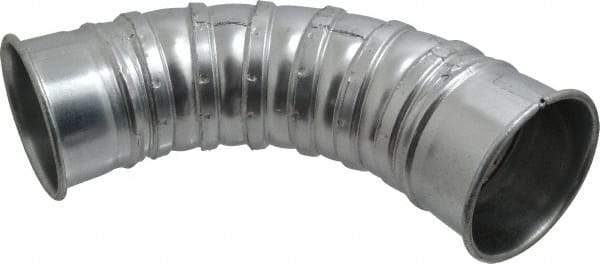 Made in USA - 4" ID Galvanized Duct Fitting - 7.32" Long, 24 Gage - Benchmark Tooling