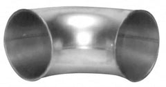 Made in USA - 4" ID Galvanized Duct 60° Elbow - 7.45" Long, 22 Gage - Benchmark Tooling