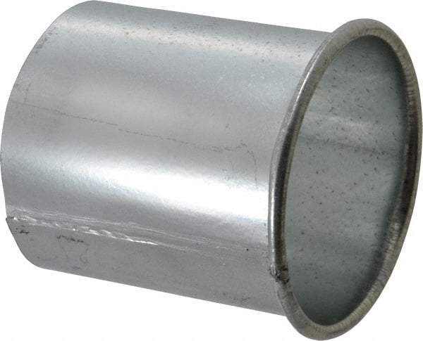 Made in USA - 4" ID Galvanized Duct Adapter - 4" Long, 22 Gage - Benchmark Tooling