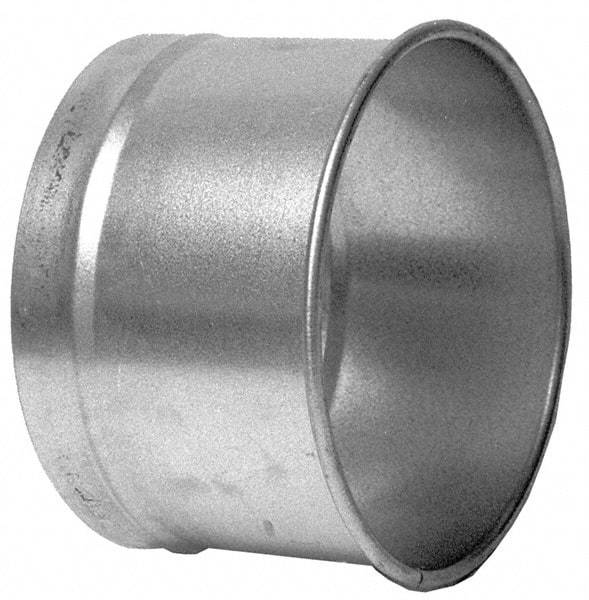 Made in USA - 8" ID Galvanized Duct Hose Adapter - 4" Long, 22 Gage - Benchmark Tooling