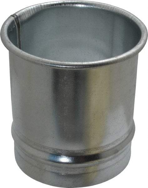 Made in USA - 4" ID Galvanized Duct Hose Adapter - 4" Long, 24 Gage - Benchmark Tooling