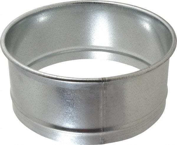 Made in USA - 10" ID Galvanized Duct Hose Adapter - 4" Long, 22 Gage - Benchmark Tooling